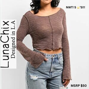 NWT! LUNACHIX FALL LONG SLEEVE SHIRT! VERY HIGH QUALITY! PERFECT FOR FALL!